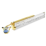 Crystalline ballpoint pen Minions, Blue, Gold-tone plated
